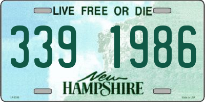 NH license plate 3391986