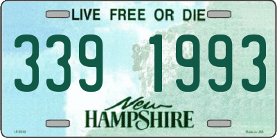 NH license plate 3391993