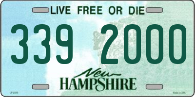 NH license plate 3392000