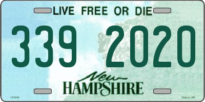 NH license plate 3392020