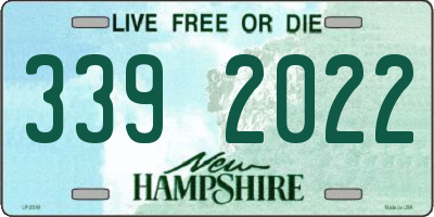 NH license plate 3392022