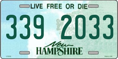 NH license plate 3392033