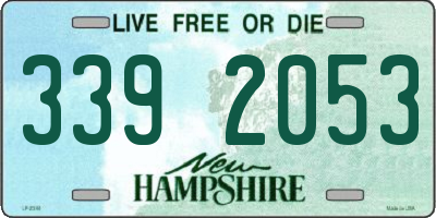 NH license plate 3392053
