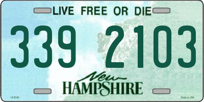 NH license plate 3392103
