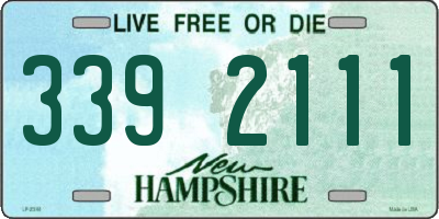 NH license plate 3392111