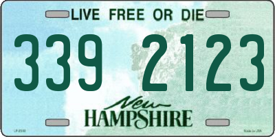 NH license plate 3392123