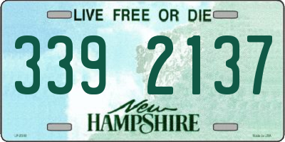 NH license plate 3392137