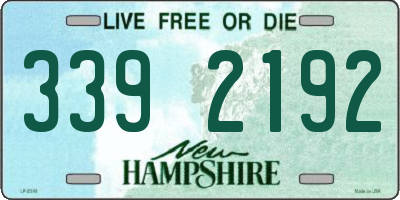 NH license plate 3392192