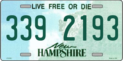 NH license plate 3392193