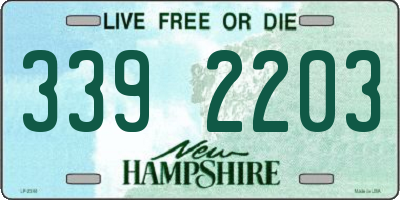 NH license plate 3392203