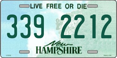 NH license plate 3392212