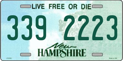 NH license plate 3392223