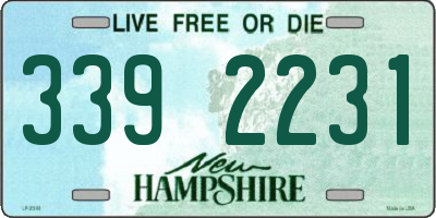 NH license plate 3392231