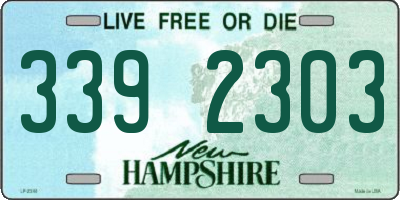 NH license plate 3392303