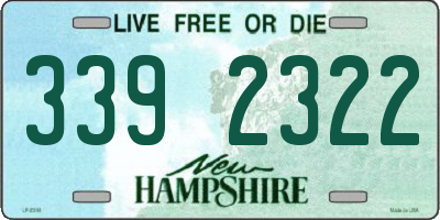 NH license plate 3392322
