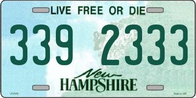 NH license plate 3392333