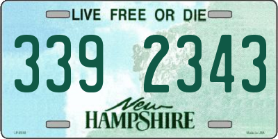 NH license plate 3392343