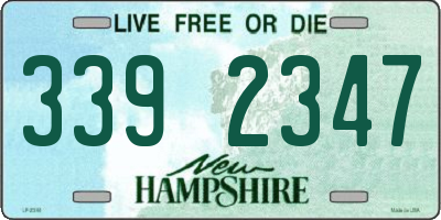 NH license plate 3392347