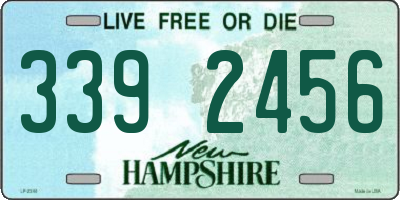 NH license plate 3392456