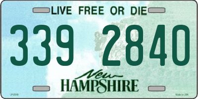 NH license plate 3392840