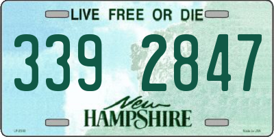 NH license plate 3392847