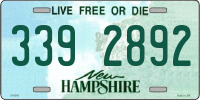 NH license plate 3392892