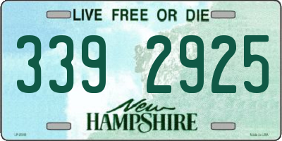 NH license plate 3392925
