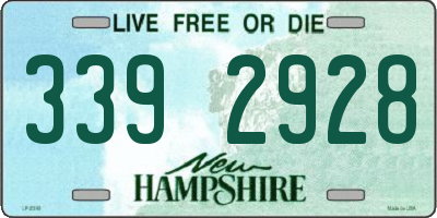 NH license plate 3392928