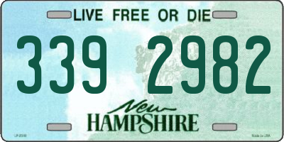 NH license plate 3392982