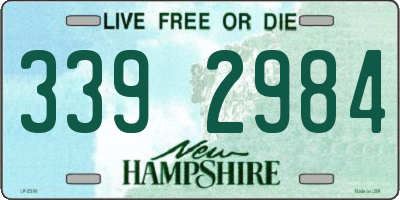 NH license plate 3392984