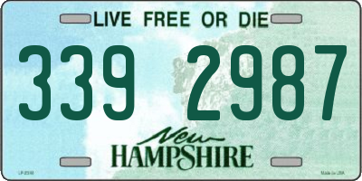 NH license plate 3392987