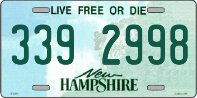 NH license plate 3392998