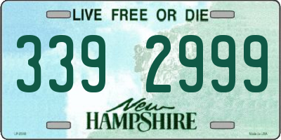 NH license plate 3392999