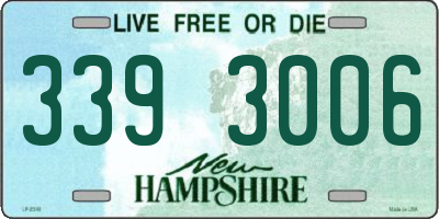 NH license plate 3393006