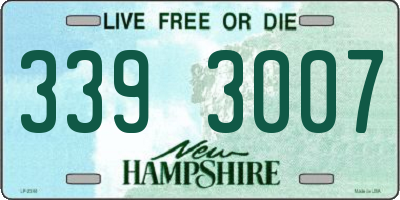 NH license plate 3393007