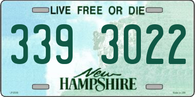 NH license plate 3393022