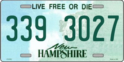 NH license plate 3393027