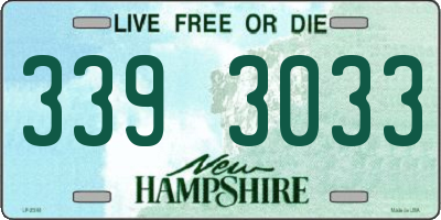 NH license plate 3393033
