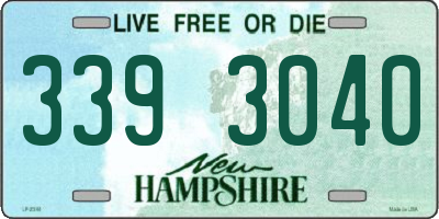 NH license plate 3393040