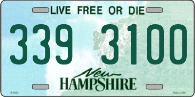 NH license plate 3393100