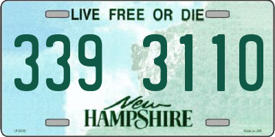 NH license plate 3393110