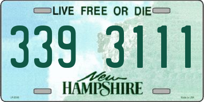 NH license plate 3393111