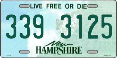NH license plate 3393125