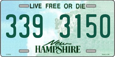 NH license plate 3393150