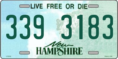 NH license plate 3393183
