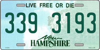 NH license plate 3393193
