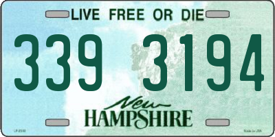 NH license plate 3393194