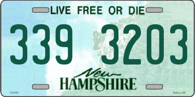 NH license plate 3393203