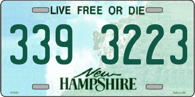 NH license plate 3393223