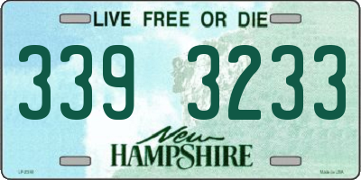 NH license plate 3393233